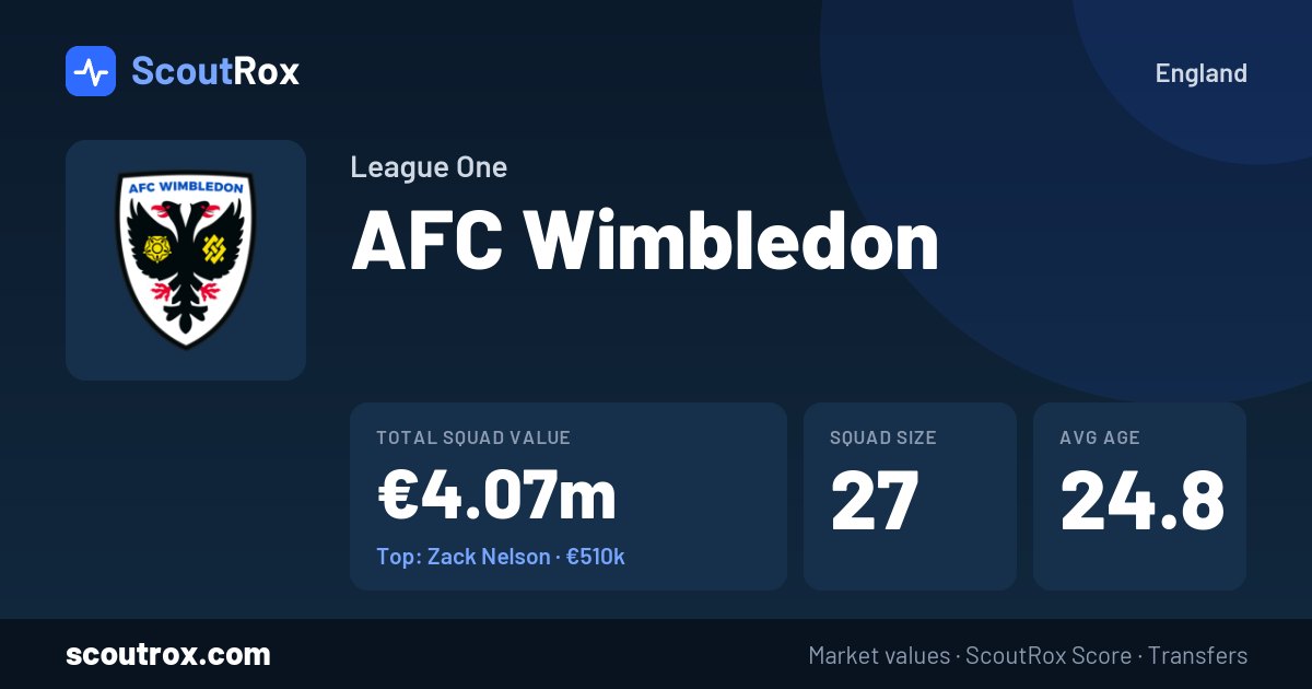 AFC Wimbledon squad & market values