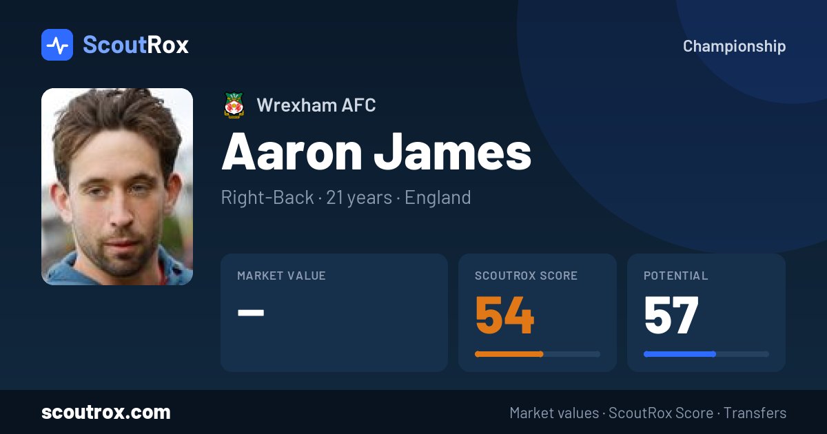 Aaron James stats & market value
