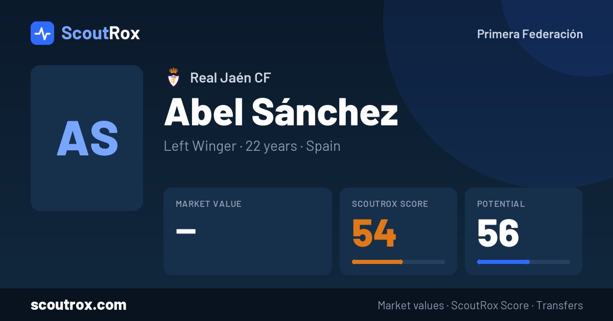 Abel Sánchez stats & market value