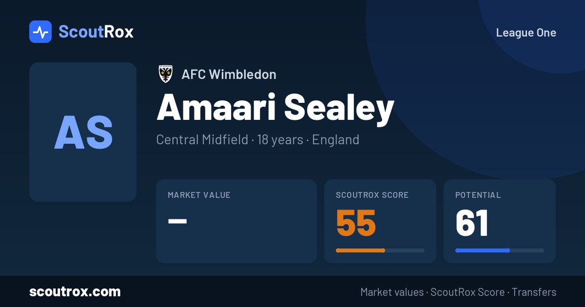 Amaari Sealey stats & market value