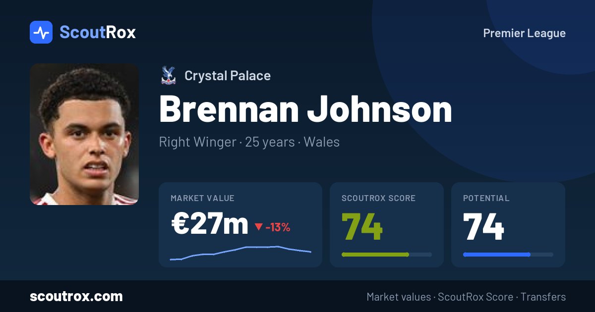 Brennan Johnson stats & market value