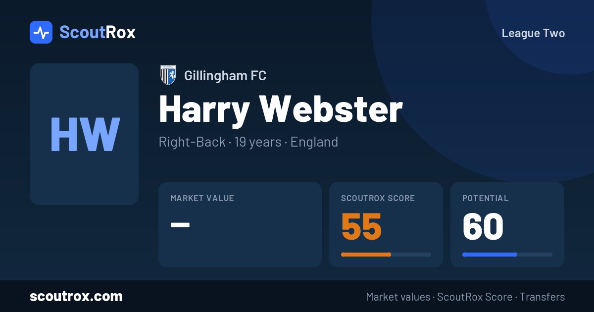 Harry Webster stats & market value