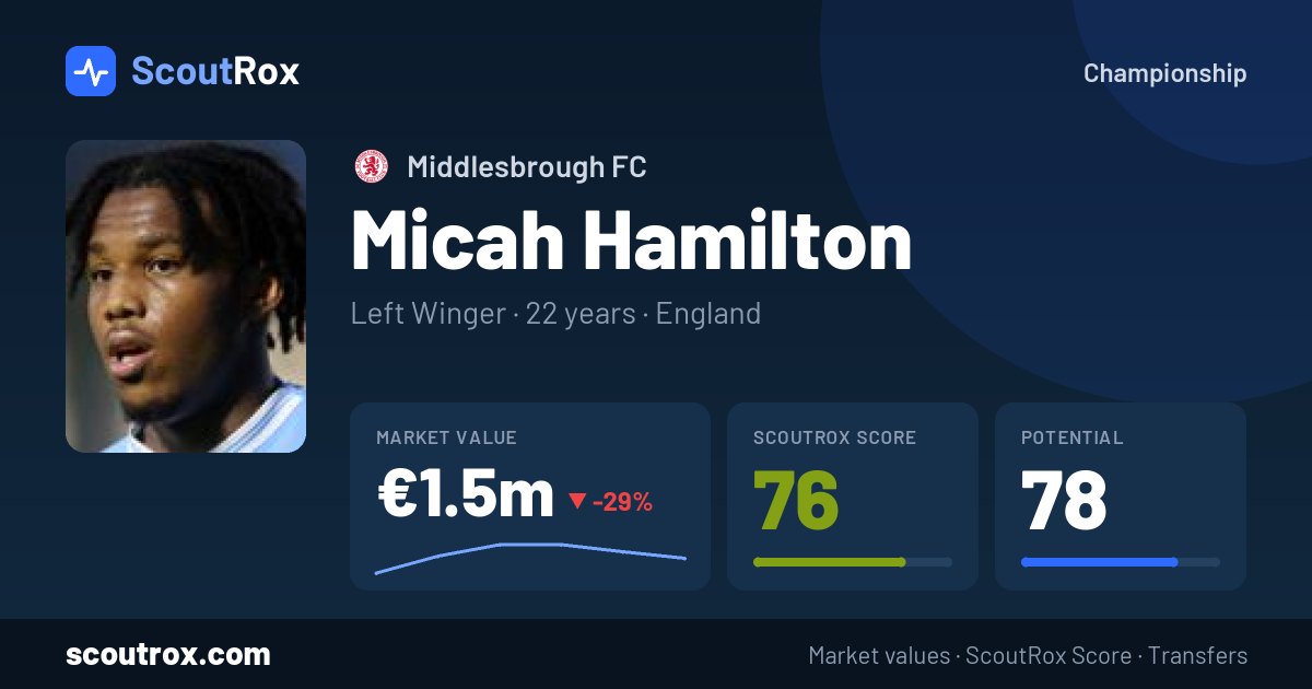 Micah Hamilton stats & market value