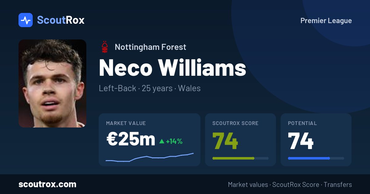 Neco Williams stats & market value