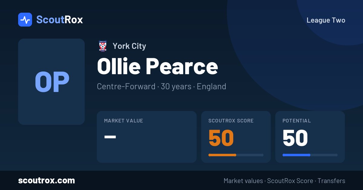 Ollie Pearce stats & market value