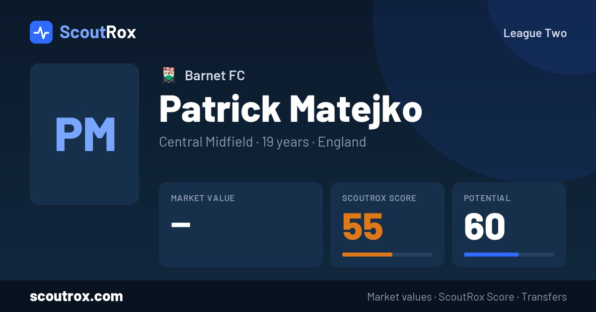 Patrick Matejko stats & market value