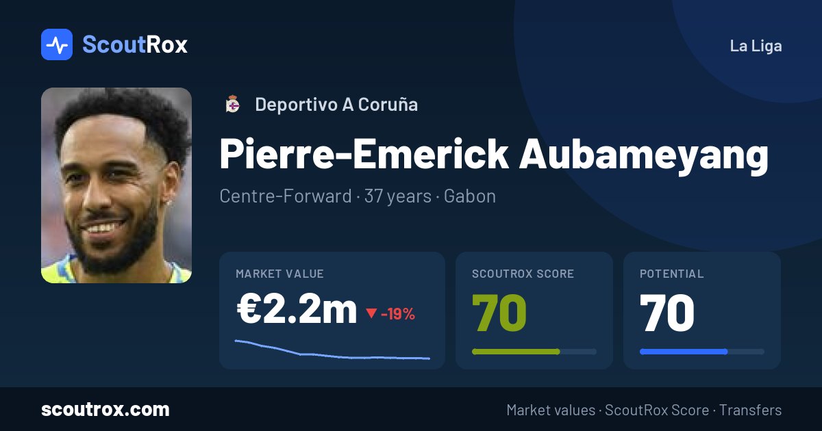 Pierre-Emerick Aubameyang stats & market value